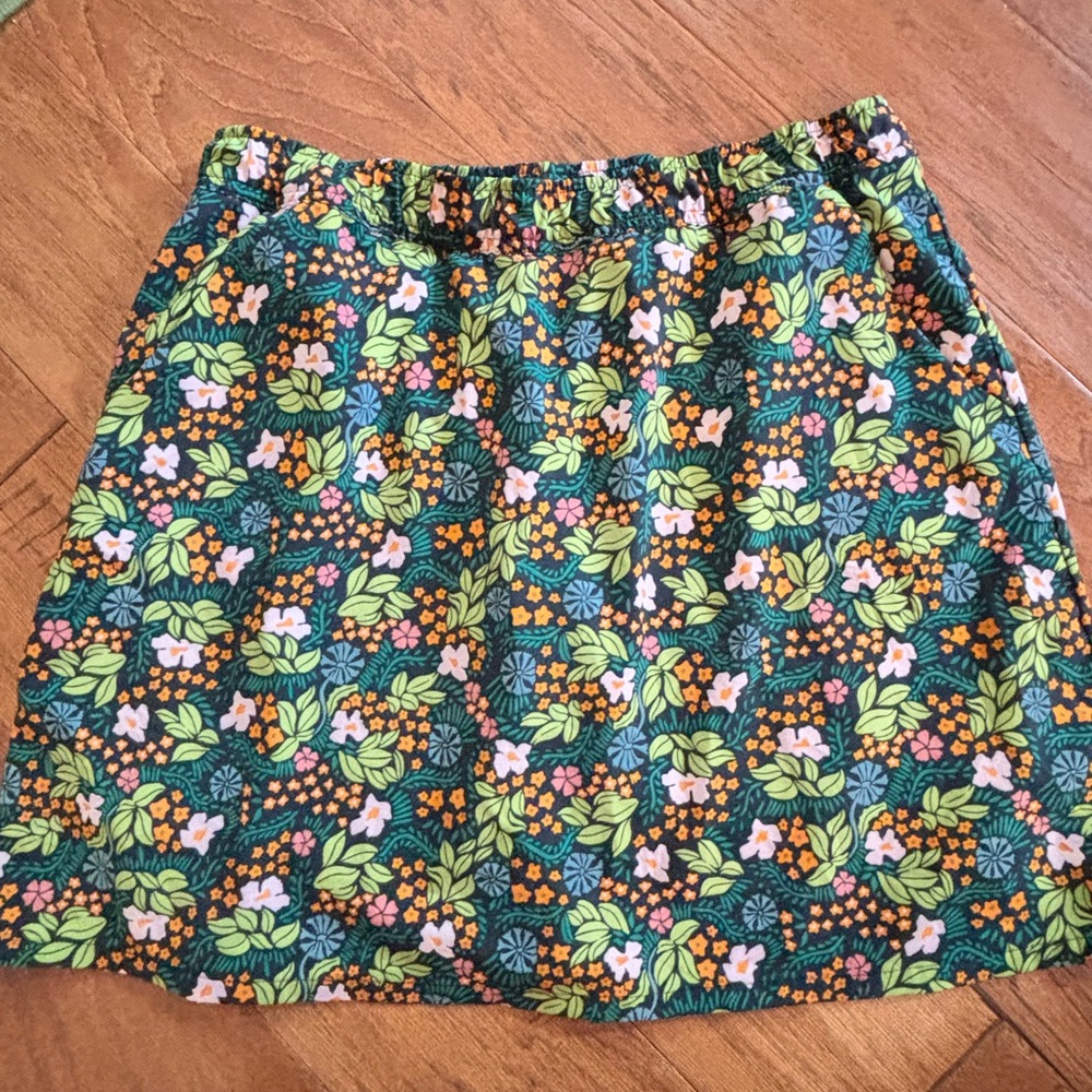 Toad & Co floral skort